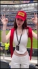 中国美女球迷现场观看西班牙比赛~这颜值确实挺不错的